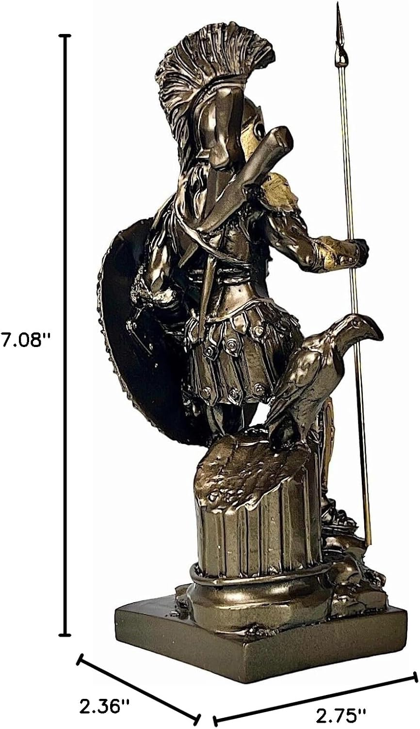 Ares Mars Greek Roman God of War Statue Sculpture Figurine Bronze Effect