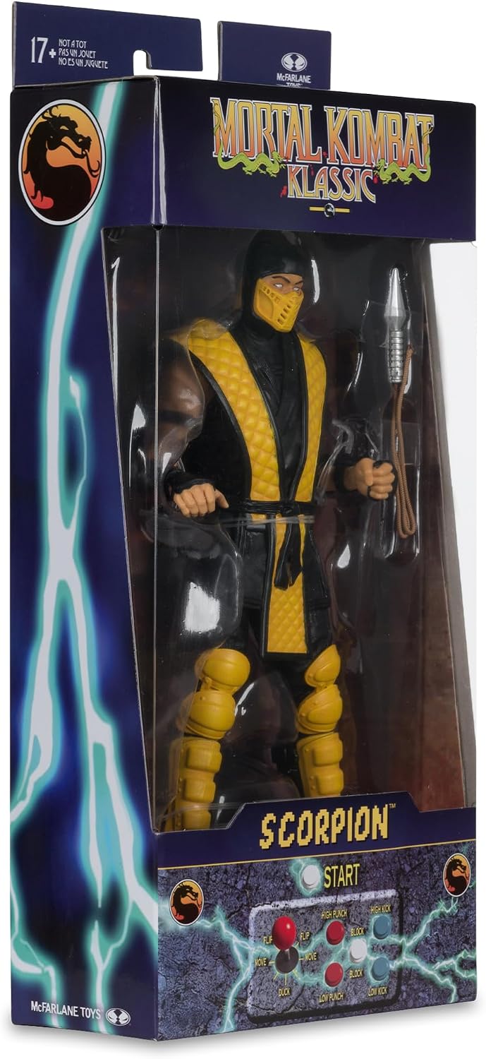 McFarlane Toys- Mortal Kombat Klassic Scorpion 7in Action Figure | Mortal Kombat Klassic 7 Inch Action Figure Wave 1 - Scorpion