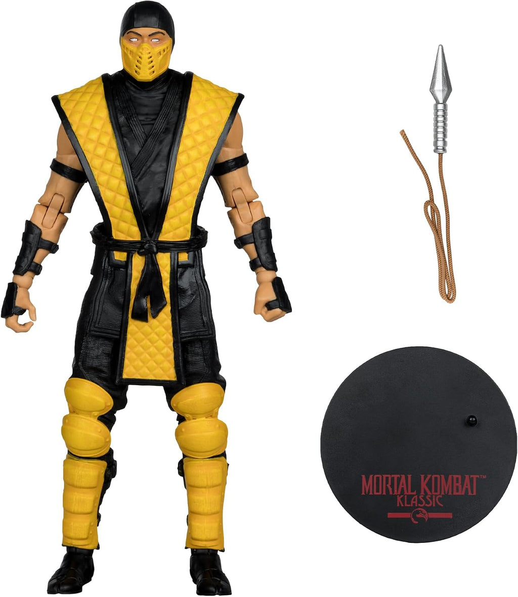 McFarlane Toys- Mortal Kombat Klassic Scorpion 7in Action Figure | Mortal Kombat Klassic 7 Inch Action Figure Wave 1 - Scorpion