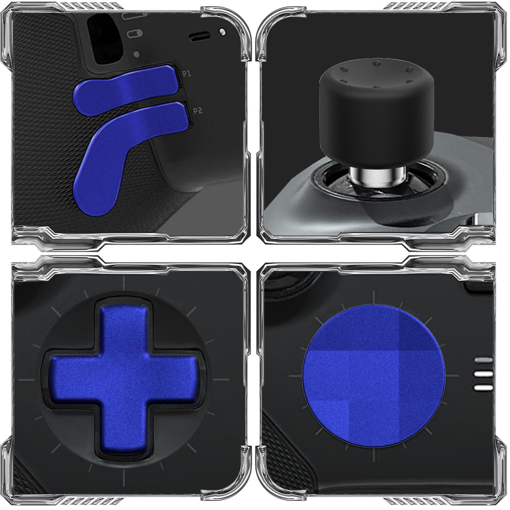 CHARM FOCUS 16-in-1 Metal Thumbsticks Replacement Kits for Xbox Elite Series 2, Xbox Elite 2 Controller Accessories, Includes Magnetic Joysticks, Paddles, Silicone Caps, D-Pads, 1 Tool (Volcano Red) - Flex Gamingproduct_type