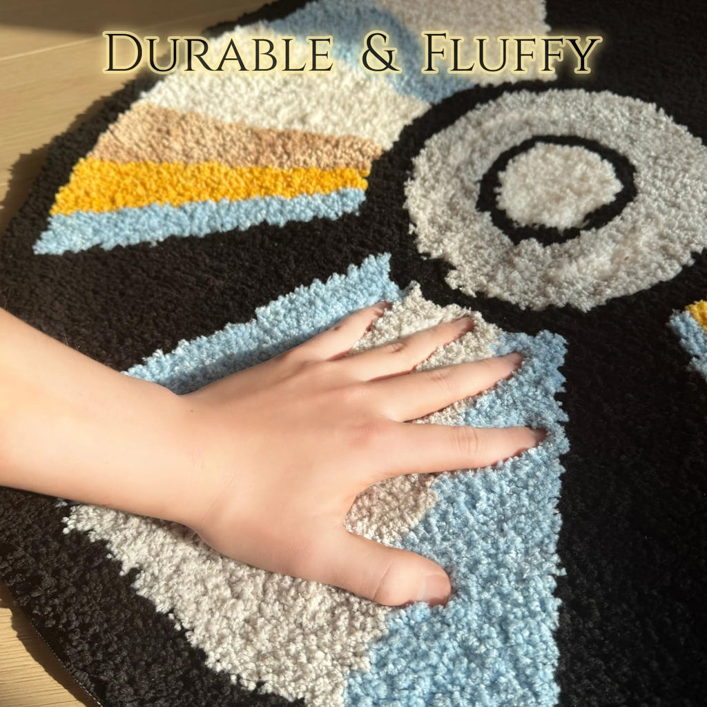Graduation Bear Rug - Hypebeast Room Decor, Ultra-Soft Hypebeast Rugs with TPR Non-Slip Backing, Trendy Cloud-Like Plush Cute Carpet, Cool Rugs for Bedroom & Man Cave (28"x28") - Flex Gamingproduct_type
