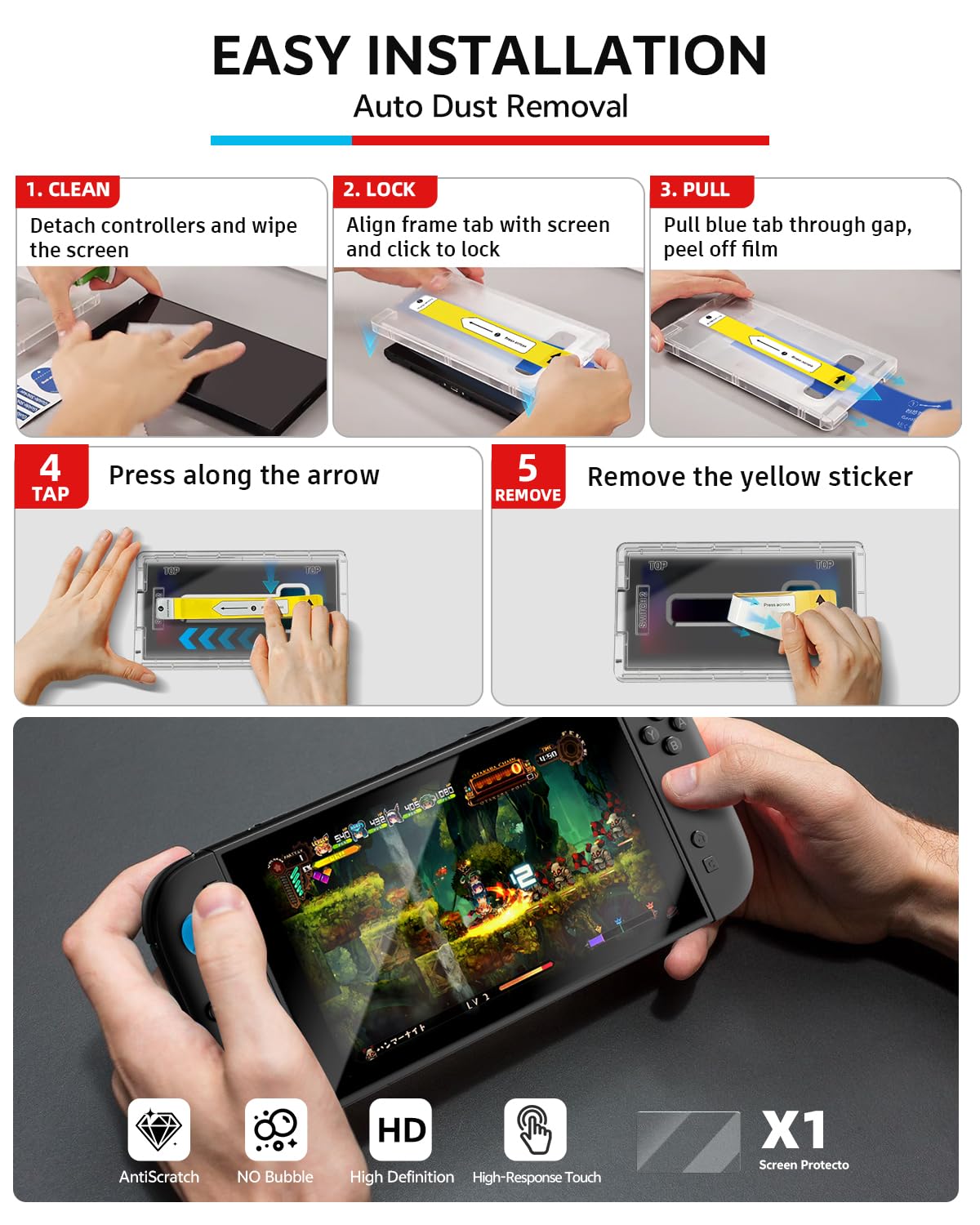Pro Controllers Accessories Bundle for Nintendo Switch 2 18-in-1: Carrying Case, Screen Protector, Thumb Grip for Joycon, Dockable Console Protective Cover Shell, Steering Wheel, 2025 Switch2 Game Kit - Flex Gamingproduct_type