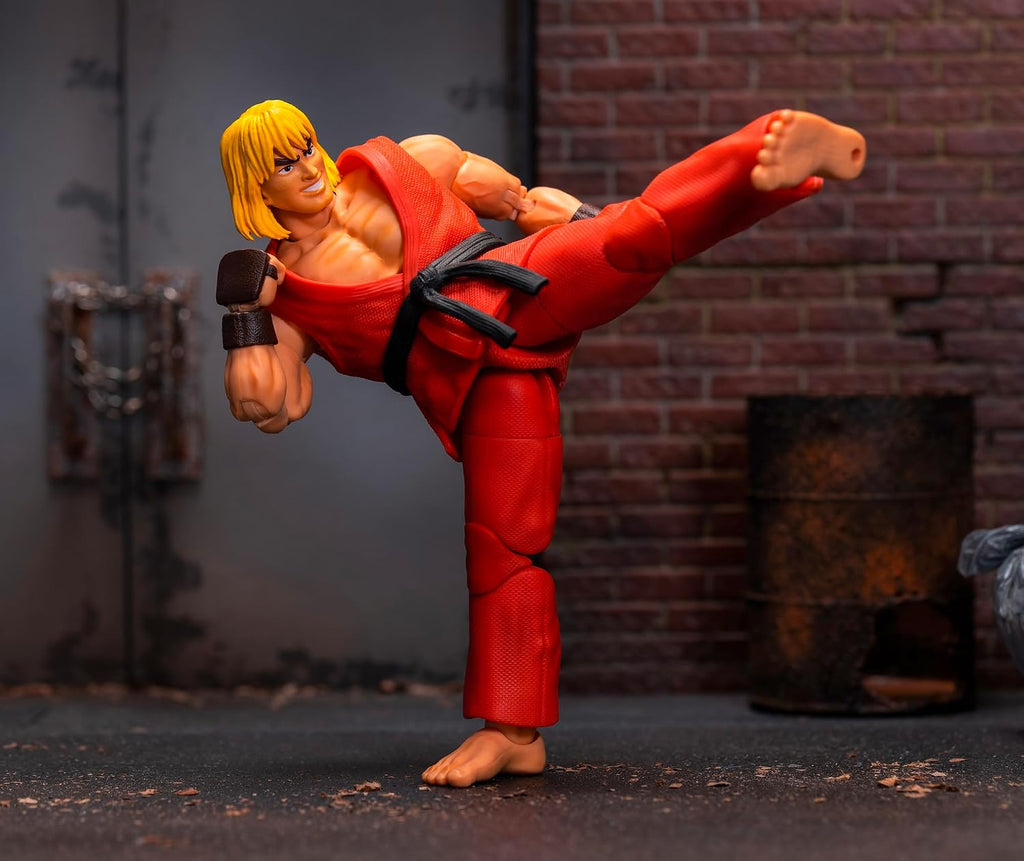 Jada - Street Fighters - Ken - Articulated Figure 15 cm - Removable Accessories - Ages 8 and Above - 253252029