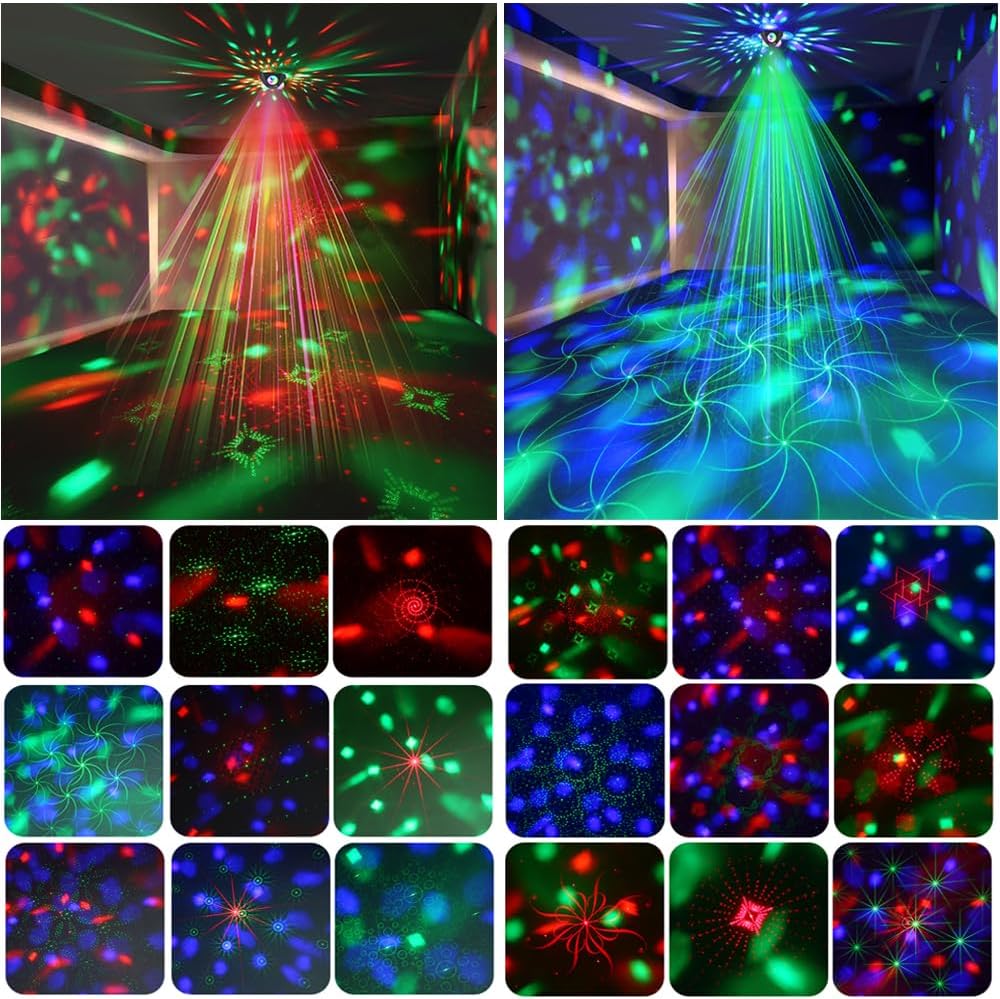 3-Magic Ball Disco Party Light with Dual Laser – 2 Variants