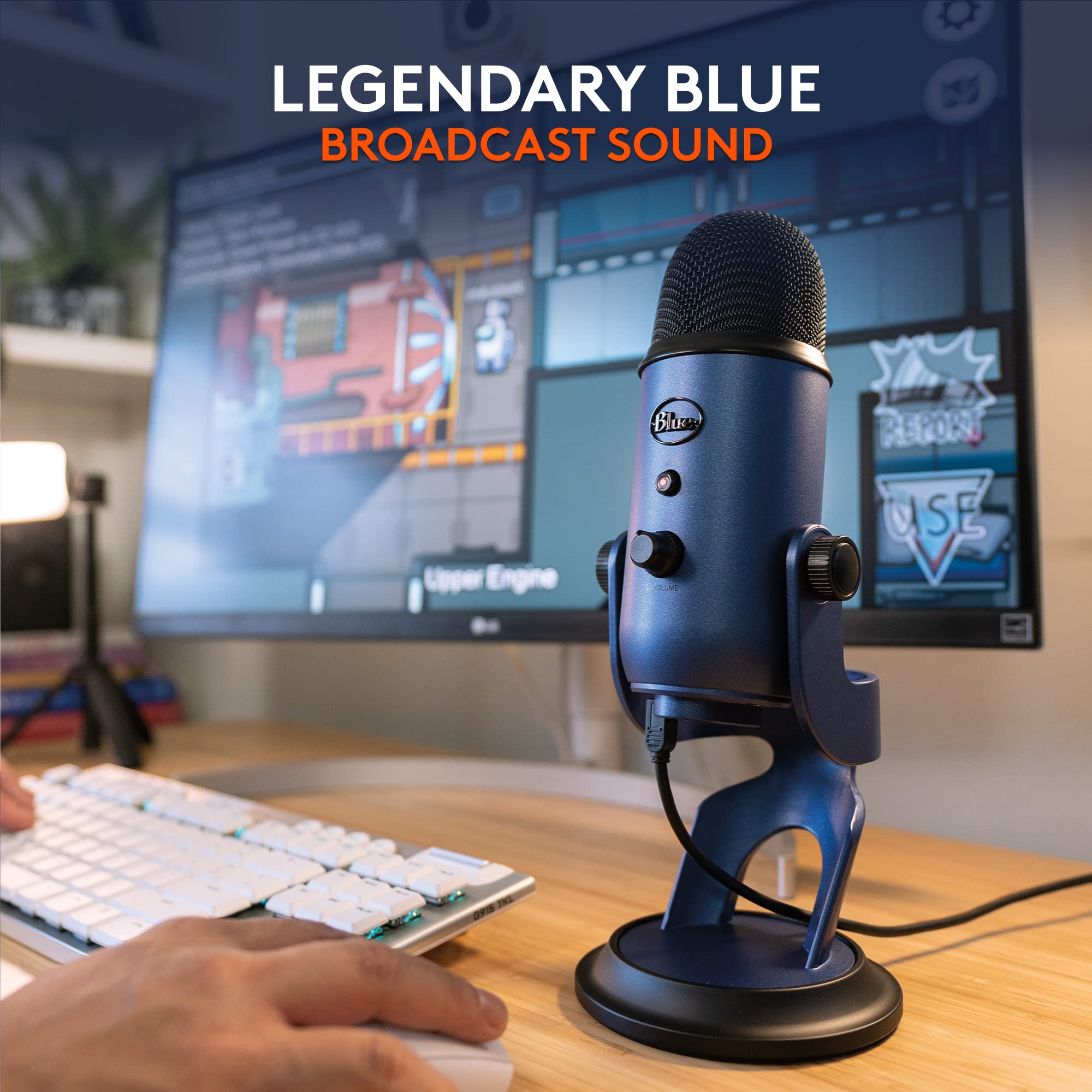 Logitech Creators Blue Yeti USB Microphone for PC, Mac, Gaming, Recording, Streaming, Podcasting, Studio and Computer Condenser Mic with Blue VO!CE effects, 4 Pickup Patterns, Plug and Play - Blackout | VO!CE effects, 4 pickup patterns, plug-and-play oper