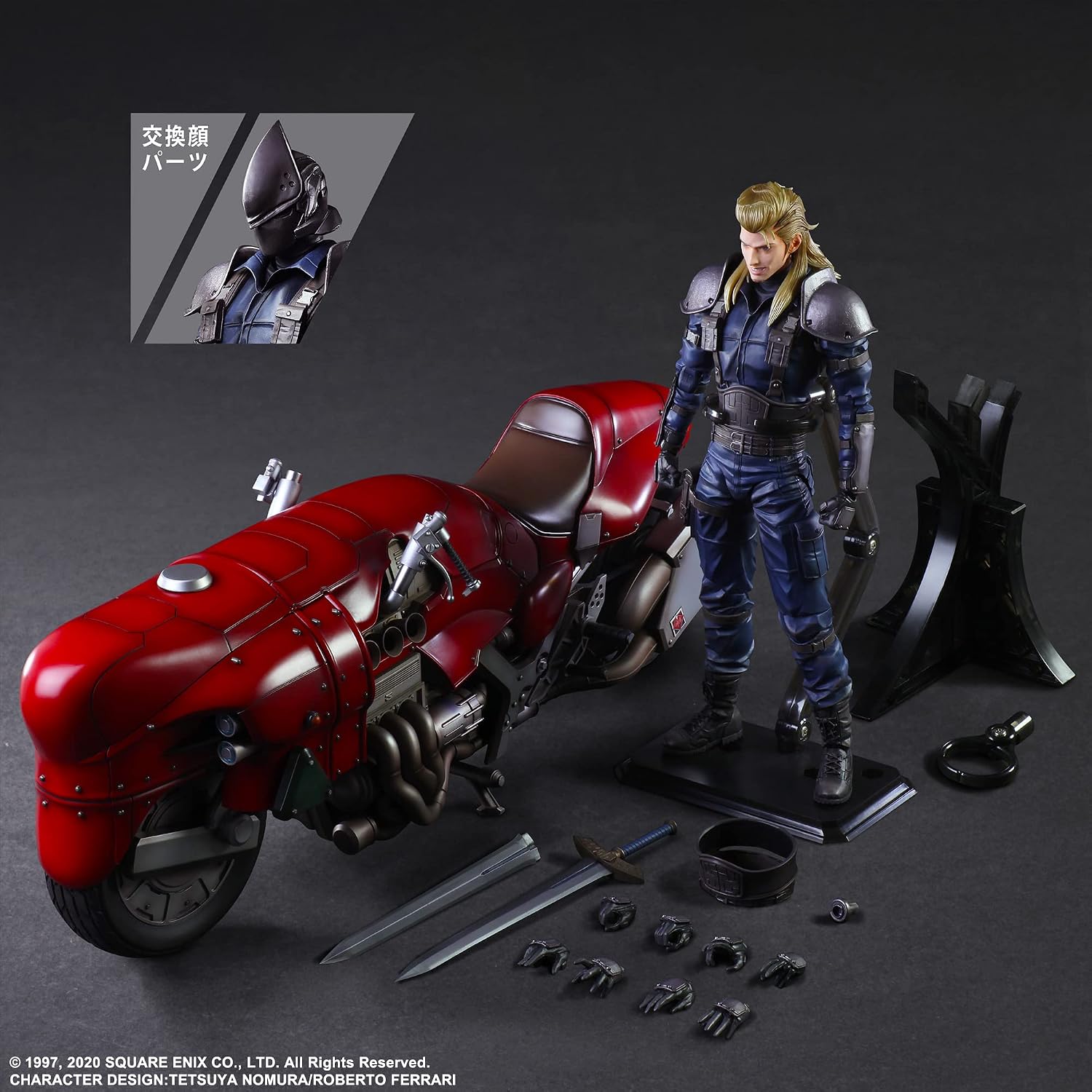 Square Enix Final Fantasy VII Remake - Roche & Moto - Play Arts Kai Fig. et Véhi.