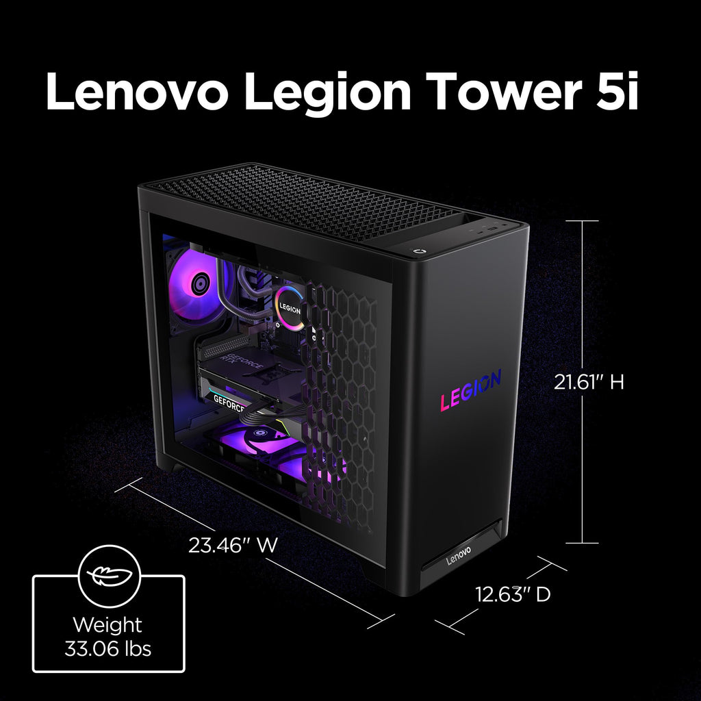 Lenovo Legion Tower 5i – AI-Powered Gaming PC - Intel® Core Ultra 7 265F Processor – NVIDIA® GeForce RTX™ 5060 Ti Graphics – 16 GB Memory – 1 TB Storage – 3 Months of PC GamePass - Flex Gamingproduct_type