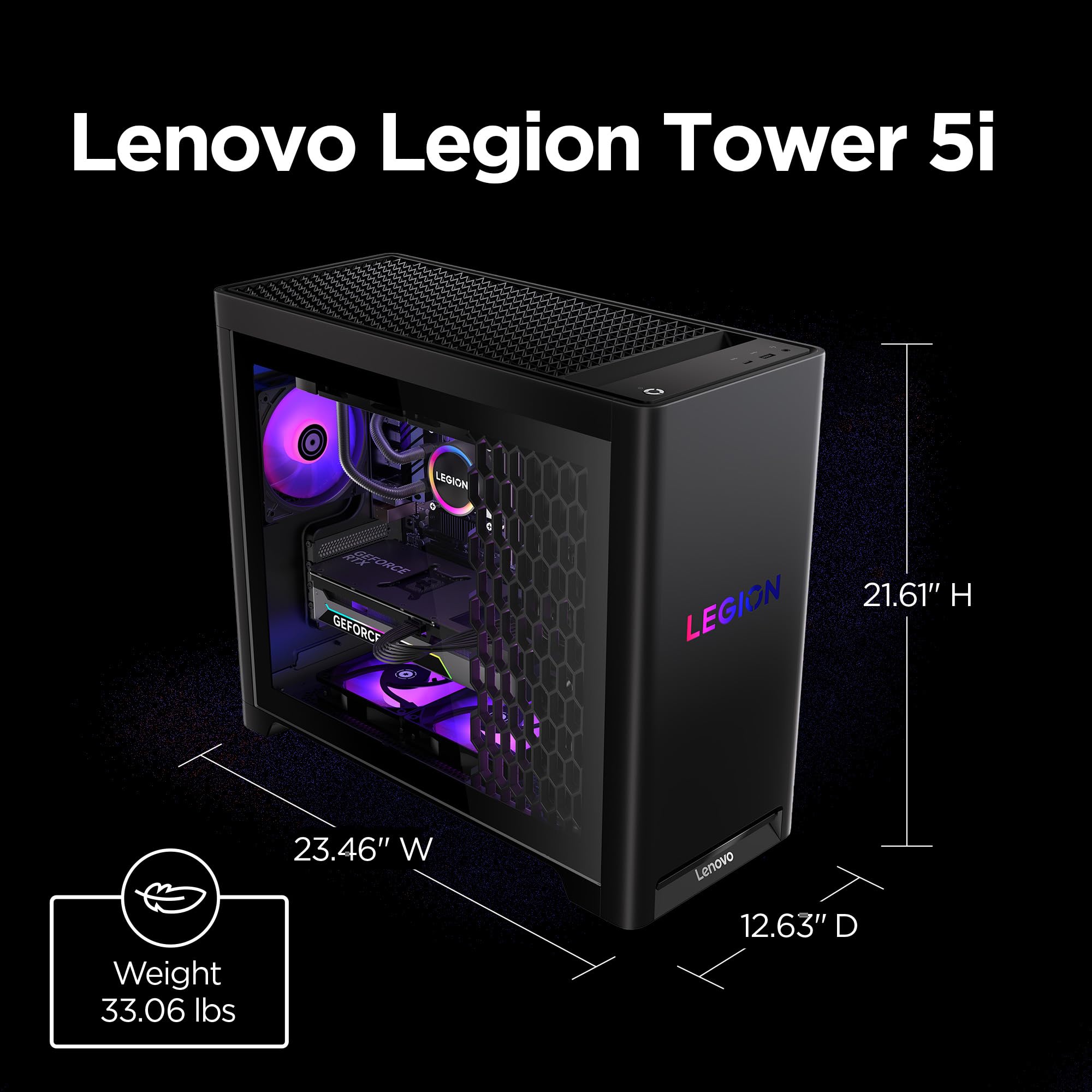 Lenovo Legion Tower 5i – AI-Powered Gaming PC - Intel® Core Ultra 7 265F Processor – NVIDIA® GeForce RTX™ 5060 Ti Graphics – 16 GB Memory – 1 TB Storage – 3 Months of PC GamePass - Flex Gamingproduct_type