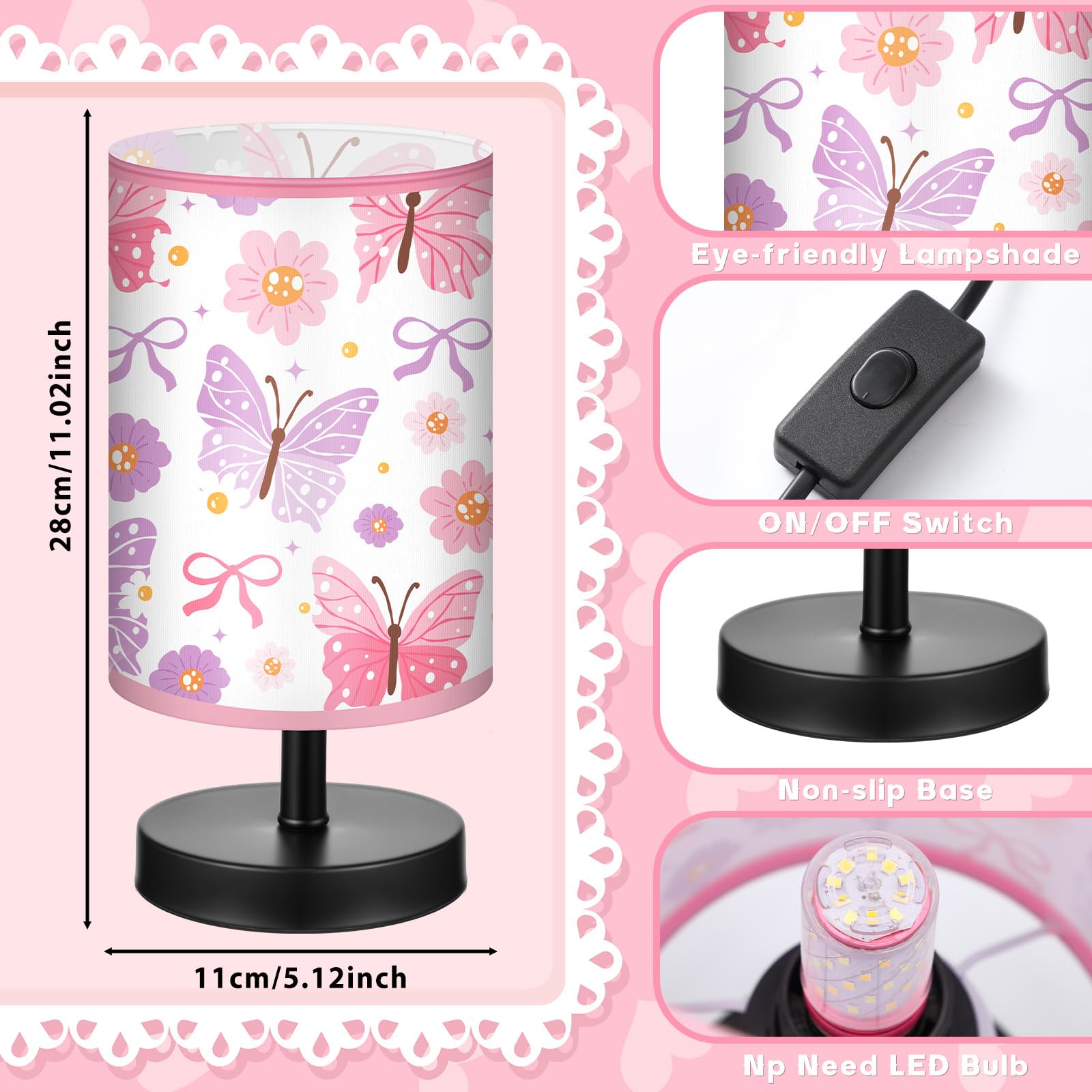 Glooglitter Linen Bedside Lamp – 21 Styles