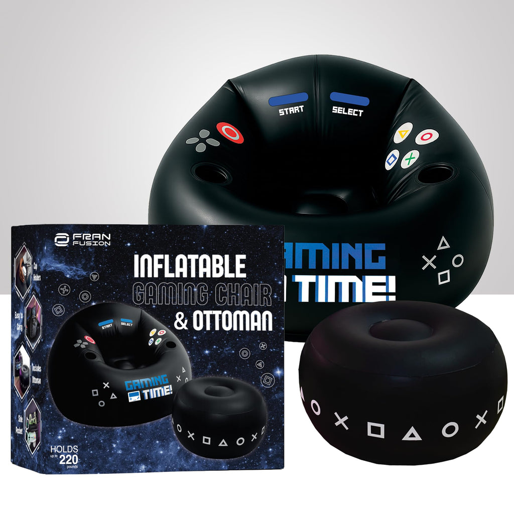 Inflatable Gaming Chair for Kids & Teens with Cup Holders and Side Pocket - This Air Gaming Bean Bag Chairs for kids is The Perfect Furniture for Gamer Room Decor - Perfect Gaming Stuff for boys 4-12 - Flex Gamingproduct_type