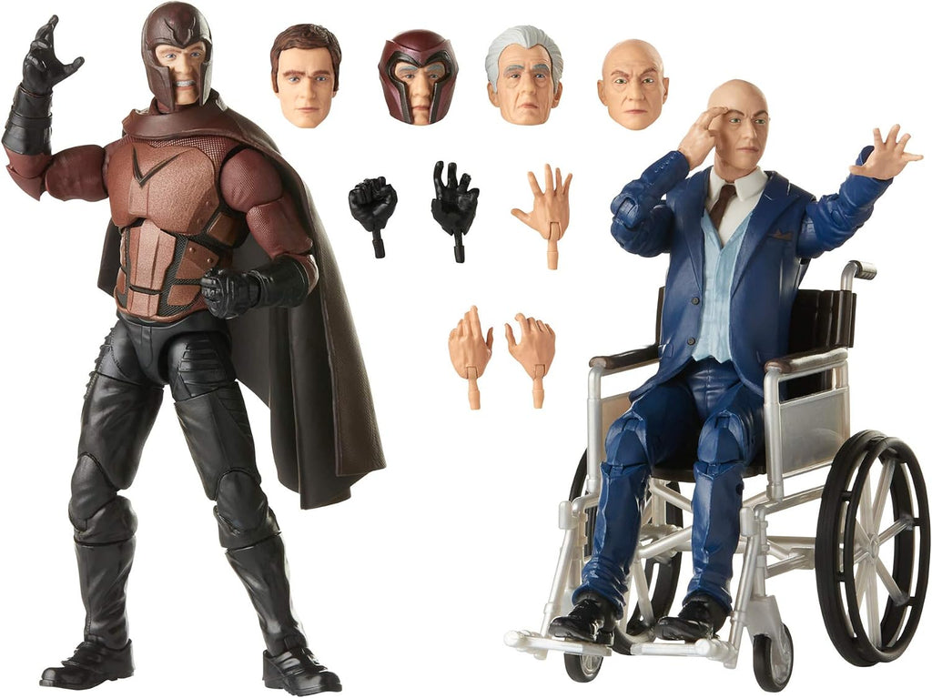 Hasbro Marvel Legends Series X-Men Magneto and Professor X 6-inch Collectible Action Figures Toys, Ages 14 and Up | Marvel Legends X-Men Movie 6 Inch Action Figure 2-Pack - Magneto and Professor X