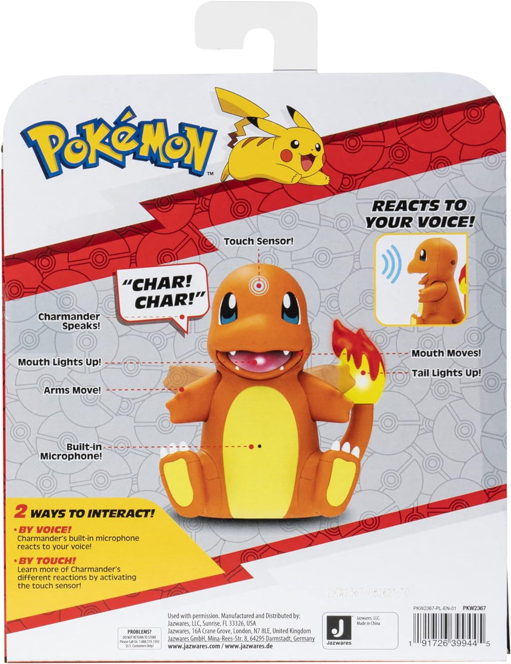 Pokémon Electronic & Interactive My Partner Charmander- Reacts to Touch & Sound, Over 50 Different Interactions with Movement and Sound - Charmander Dances, Moves & Speaks - Gotta Catch ‘Em All