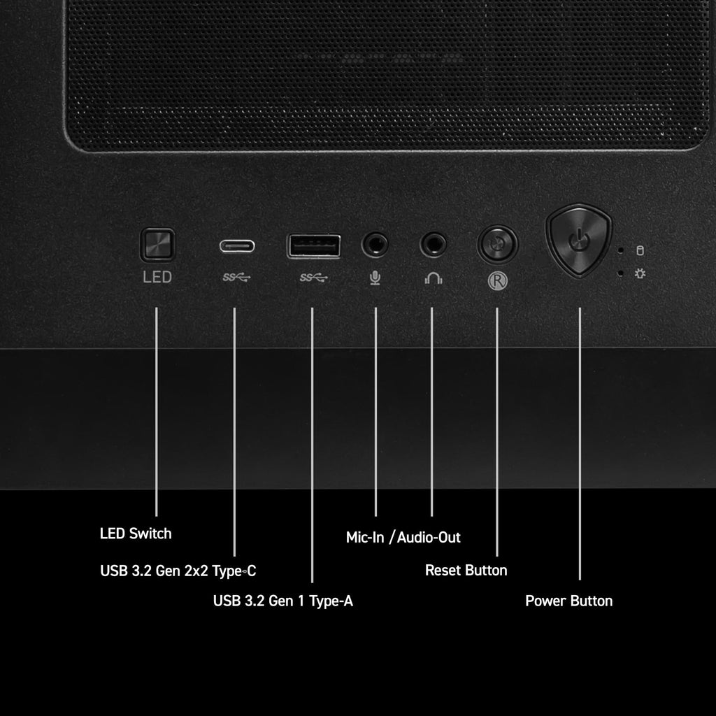 msi Codex R2 Gaming Desktop PC | NVIDIA GeForce RTX 5070 12GB | Intel Core i5-14400F | 32GB DDR5 RAM | 1TB NVMe SSD | Air Cooling | Wi-Fi 6E | Windows 11 Home | VR Ready | D14NVP5-613US - Flex Gamingproduct_type