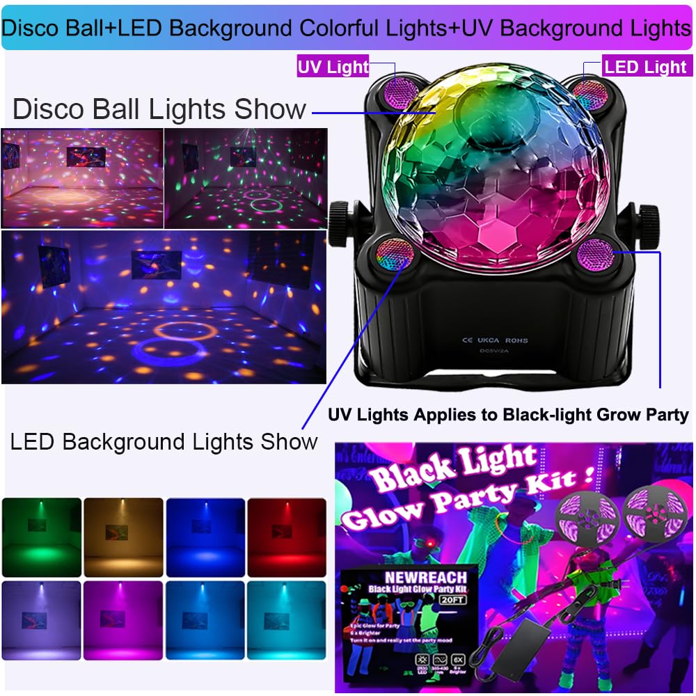 3-Magic Ball Disco Party Light with Dual Laser – 2 Variants