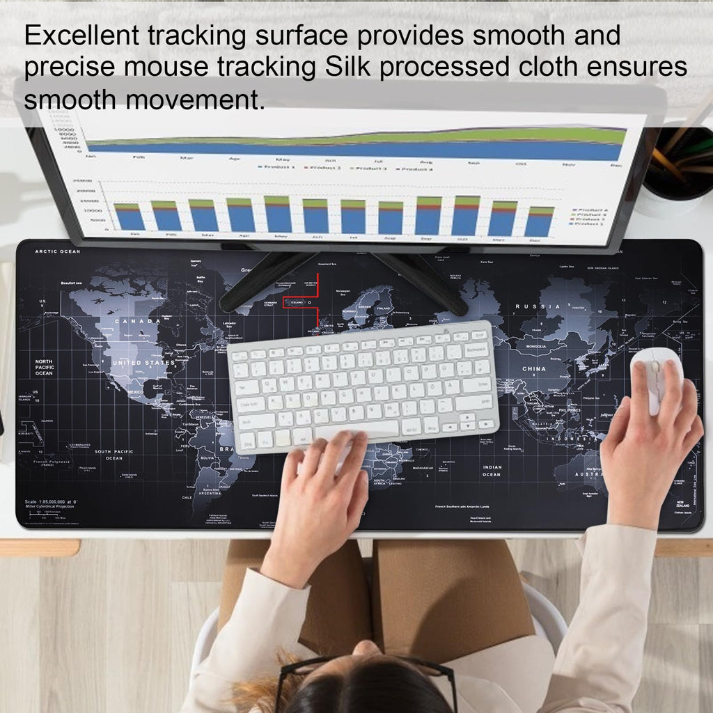 XXL Professional Large Mouse Pad & Computer Game Mouse Mat (35.4x15.7x0.1IN, Map) (90 * 40 Map) - Flex Gamingproduct_type