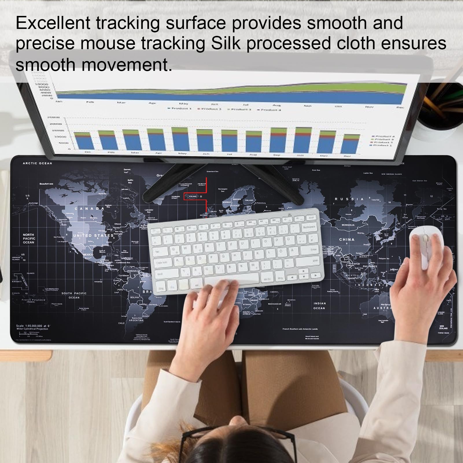 XXL Professional Large Mouse Pad & Computer Game Mouse Mat (35.4x15.7x0.1IN, Map) (90 * 40 Map) - Flex Gamingproduct_type