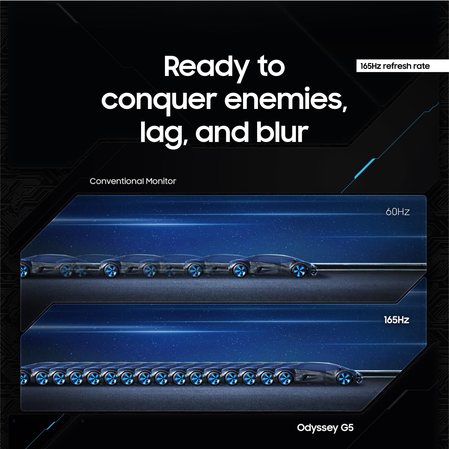 Samsung 34' Odyssey G5 Ultra-Wide Gaming Monitor with 1000R Curved Screen, 165Hz, 1ms, FreeSync Premium, Large Display, Eye Comfort, Multiple Ports, WQHD, LC34G55TWWNXZA, Black - Flex Gamingproduct_type