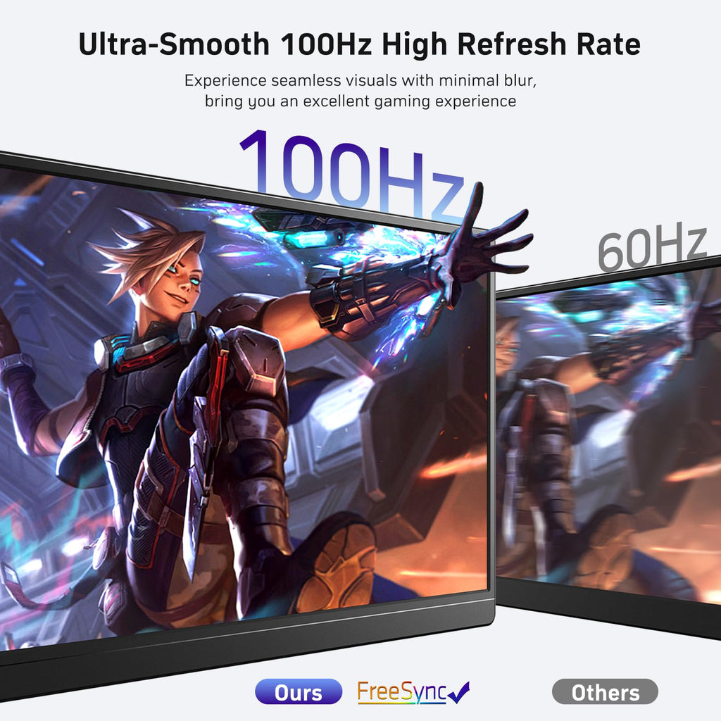 MNN Portable Monitor 15.6inch FHD 1080P 60Hz USB C HDMI Gaming Ultra-Slim IPS Display w/Smart Cover & Speakers,HDR Plug&Play, External Monitor for Laptop PC Phone Mac (15.6'' 1080P) - Flex Gamingproduct_type