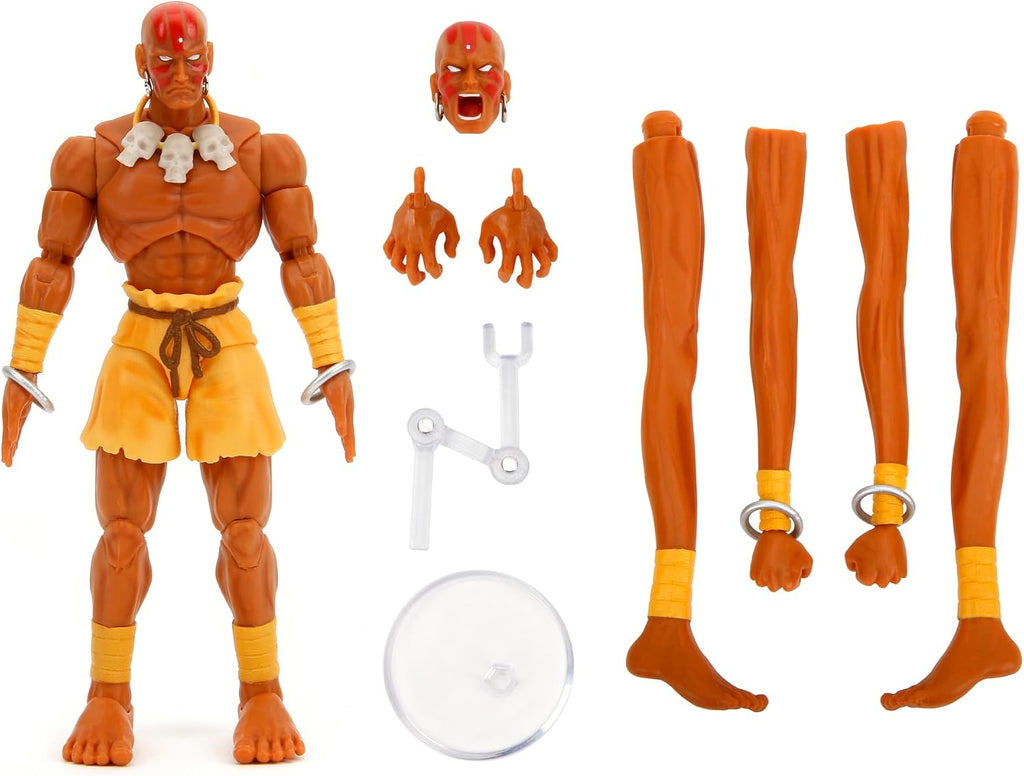 Jada Street Fighter 6" Dhalsim Action Figure, Toys for Kids and Adults | Street Fighter 2 The Final Challengers 6 Inch Action Figure Wave 1 - Dhalsim
