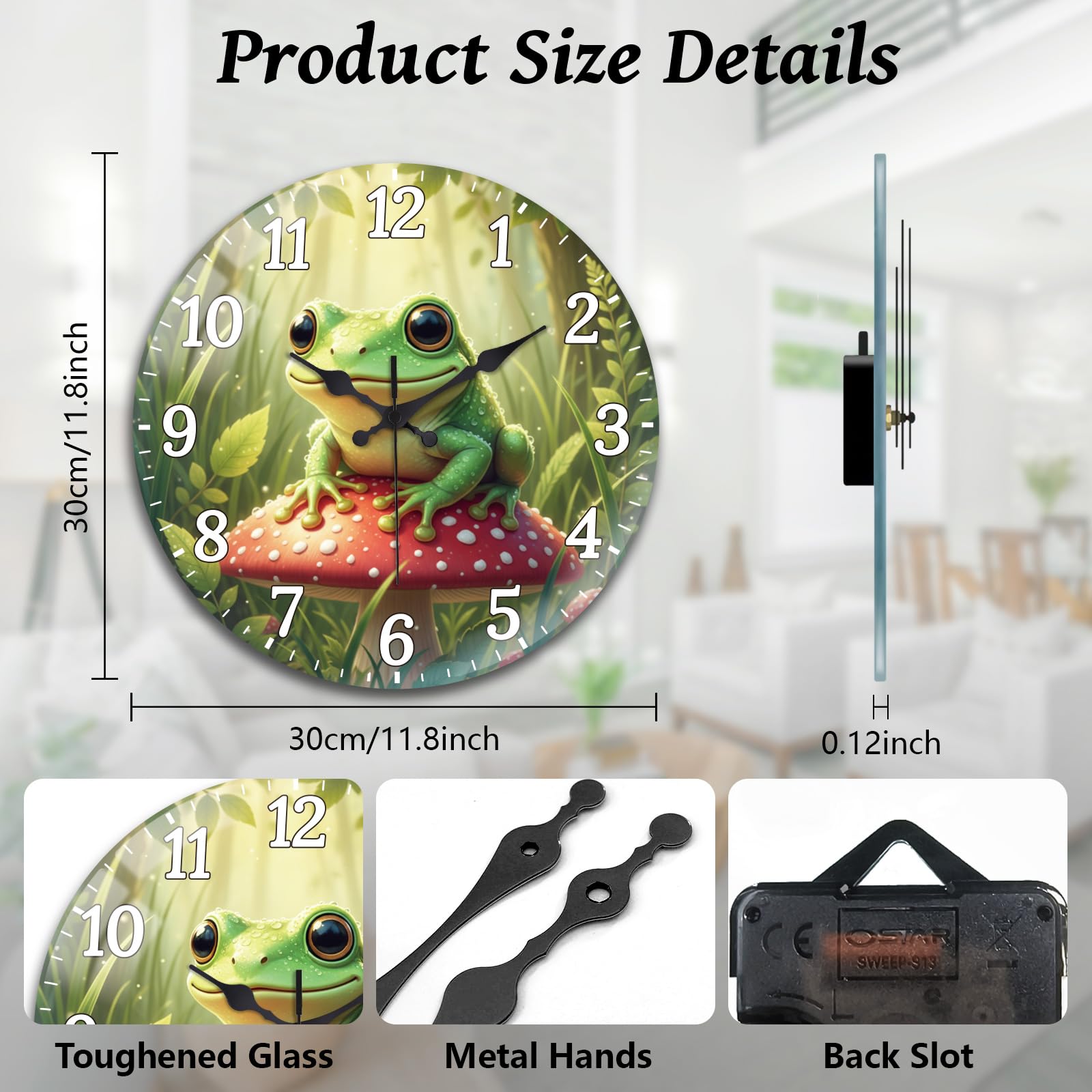 Peacoblue Silent Wall Clock – 26 Styles