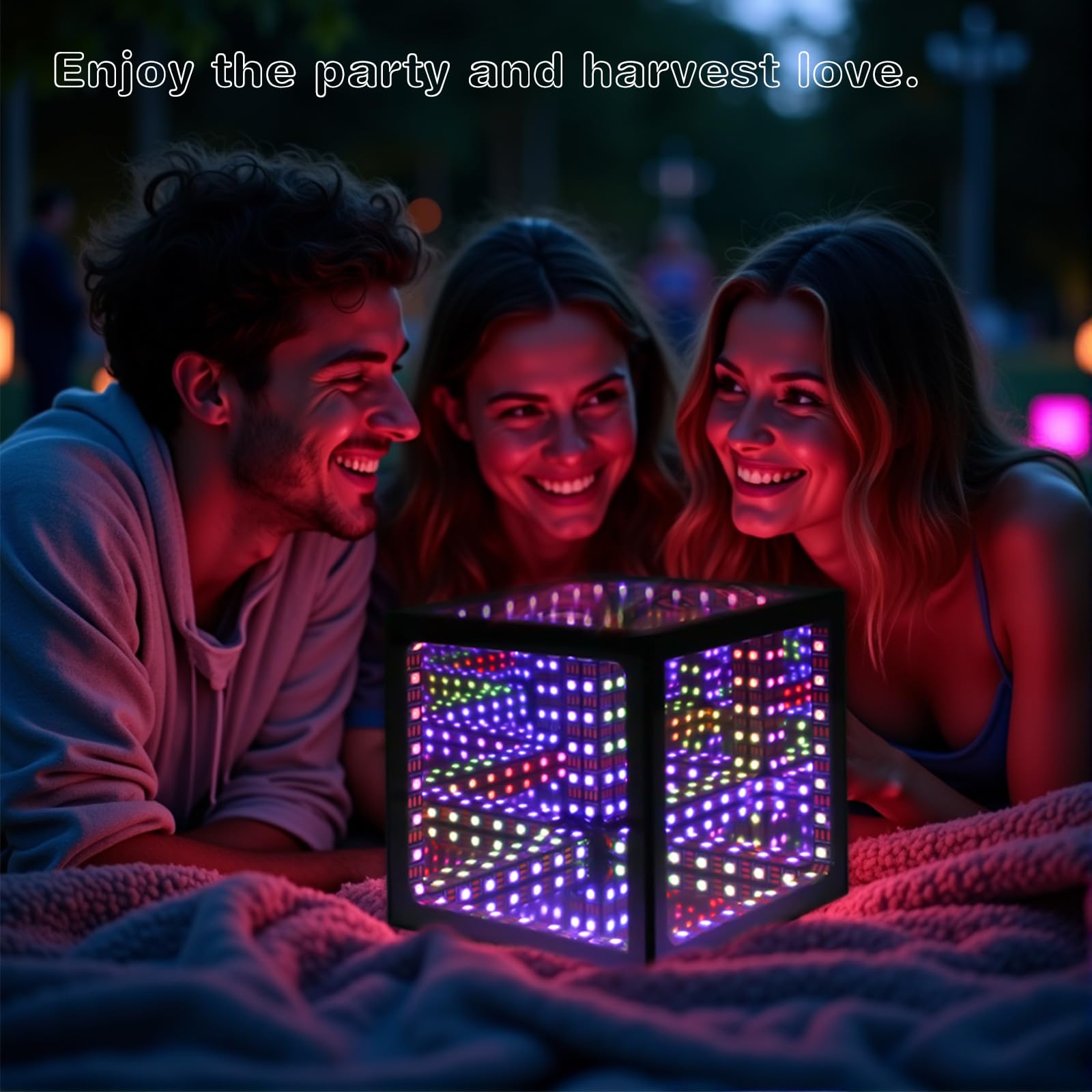 Heepulor Infinity Mirror Hyper Cube LED Lamp – 4 Sizes