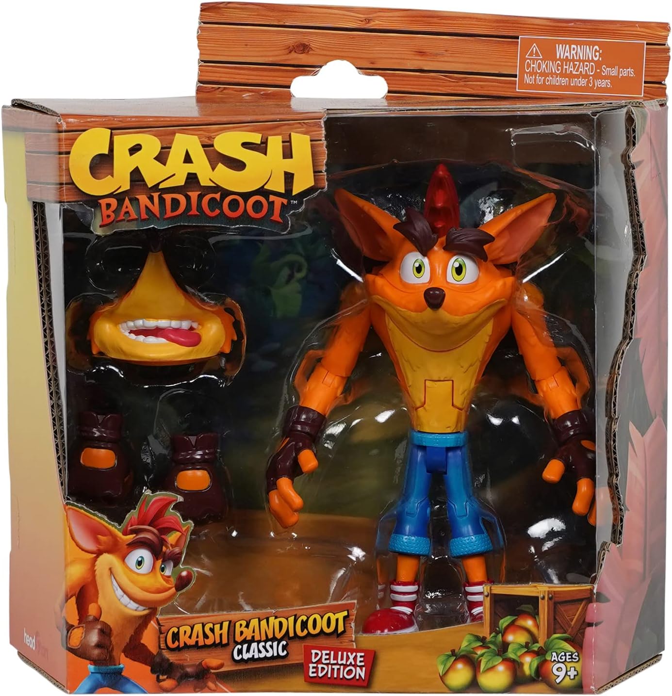 Crash Bandicoot Bandai Deluxe Edition Action Figure | 16.5cm Toy with 16 Points of Articulation and Accessories | Collectable Figures for A Merchandise Collection