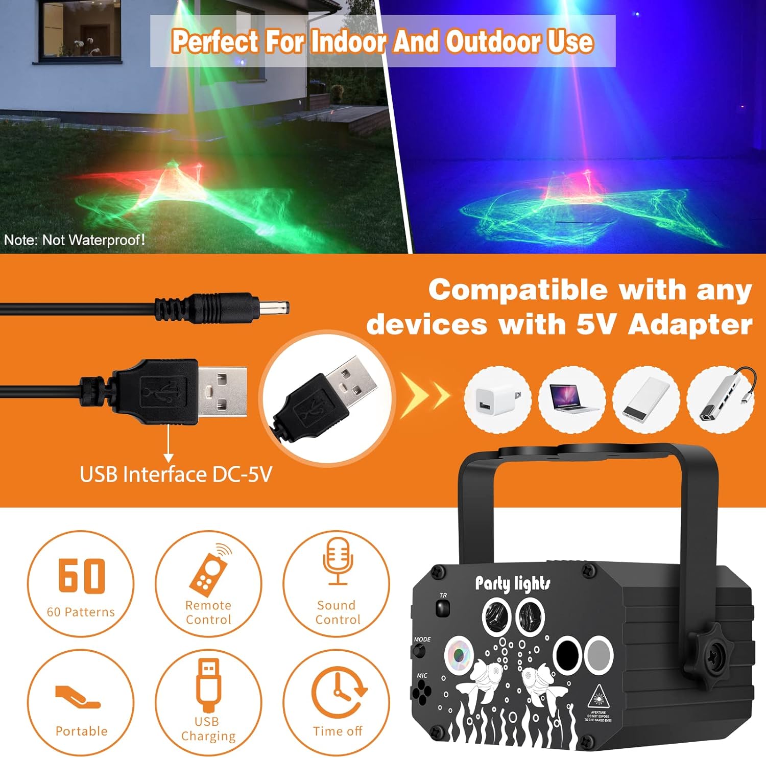 Enjoyedled 3-in-1 Nebula Laser DJ Stage Light – 2 Colors