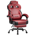 GTPLAYER Big & Tall Gaming Chair, 90°-155° Adjustable Reclining Office Seat with Footrest, Ergonomic Comfy Computer Desk Chair for Adults, Home Office Gaming Study Use, Black - Flex Gamingproduct_type