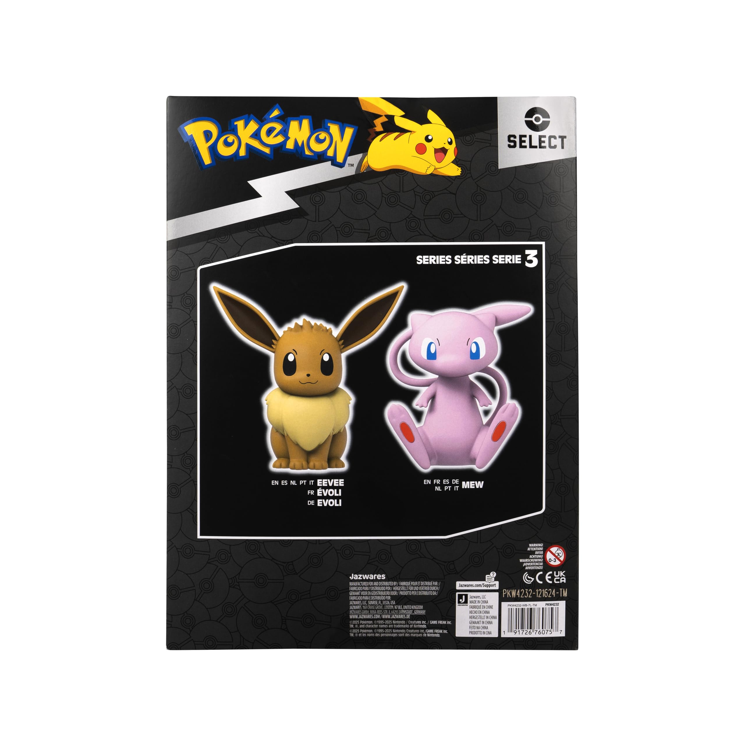 Pokemon Pikachu Select Vinyl Figure - 8-Inch Figure Made from Vinyl