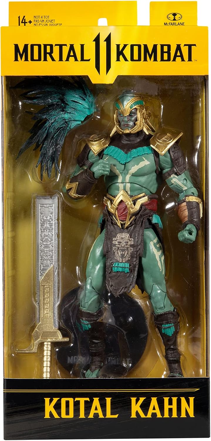 McFarlane Toys Mortal Kombat Kotal Kahn 7" Action Figure with Accessories | Mortal Kombat 7 Inch Action Figure Wave 7 - Kotal Kahn