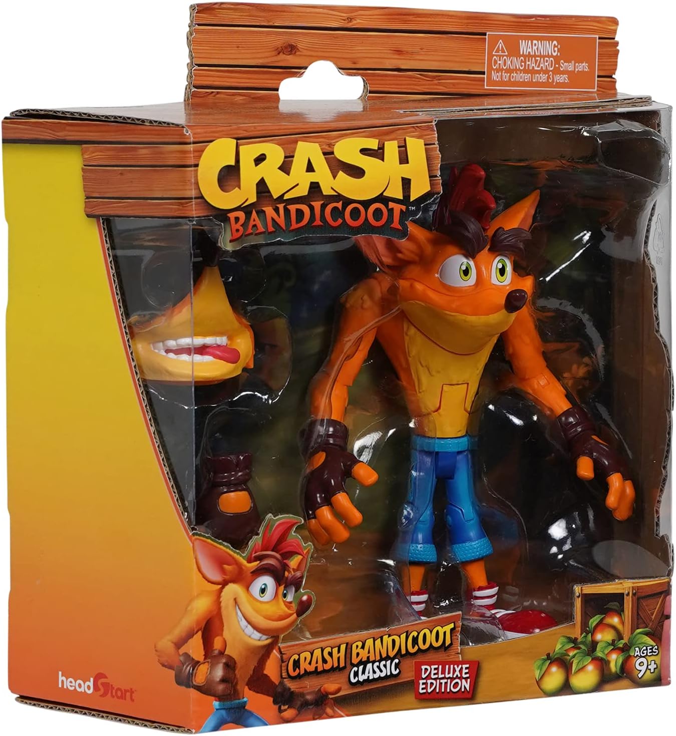 Crash Bandicoot Bandai Deluxe Edition Action Figure | 16.5cm Toy with 16 Points of Articulation and Accessories | Collectable Figures for A Merchandise Collection