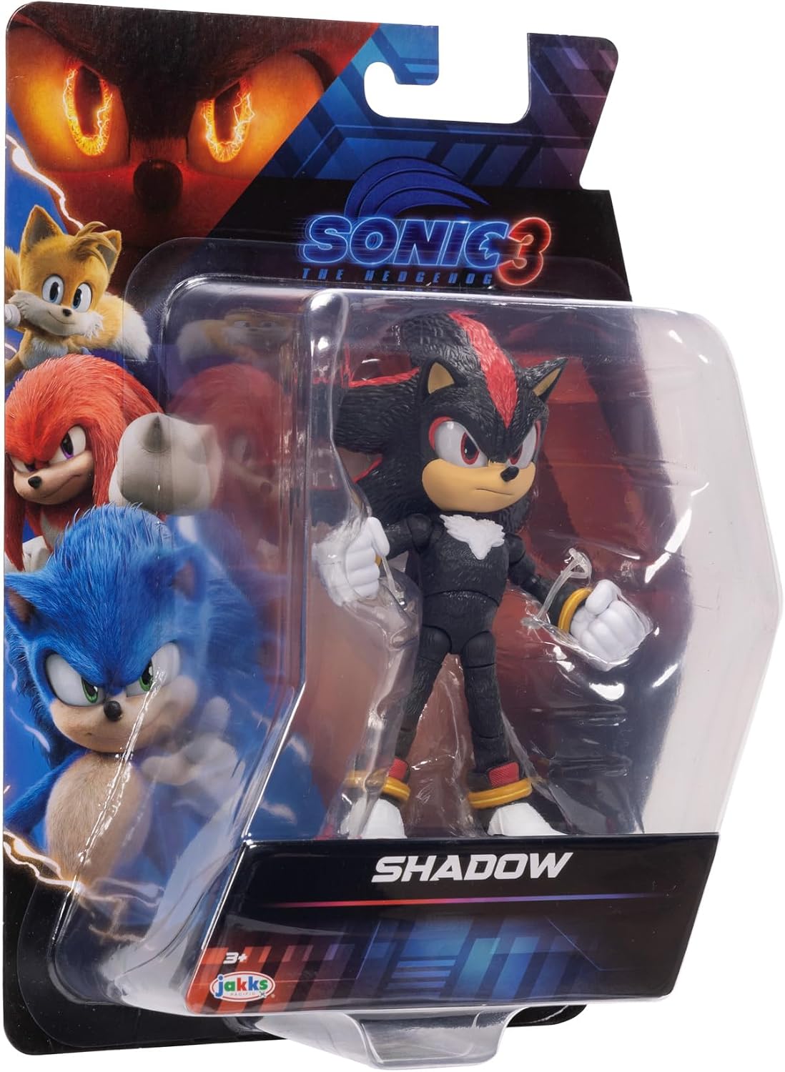 Sonic The Hedgehog – 5-Inch Shadow Action Figure – 20+ Points of Articulation – Official Collector Toy – Boys & Girls Ages 3+ | Sonic The Hedgehog Movie 5 Inch Action Figure Wave 1 - Shadow (Closed Mouth)