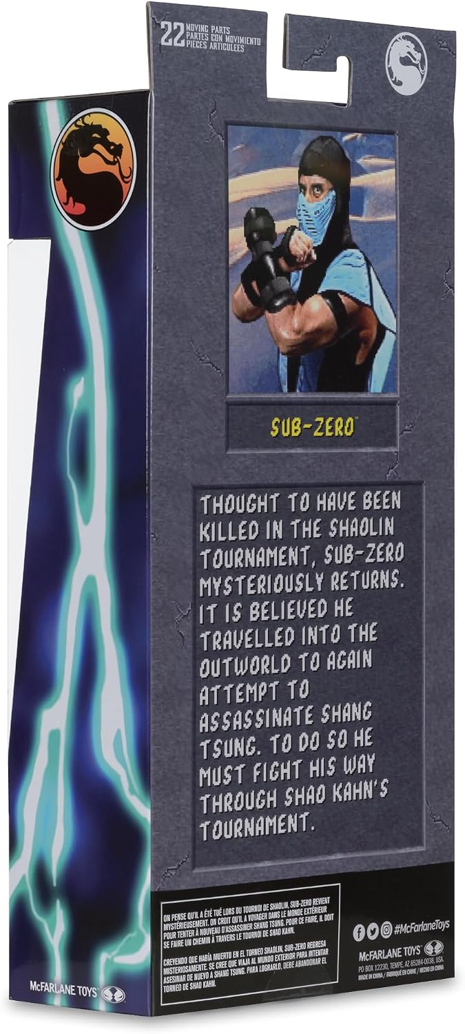 McFarlane Toys- Mortal Kombat Klassic Sub-Zero 7in Action Figure | Mortal Kombat Klassic 7 Inch Action Figure Wave 1 - Sub-Zero
