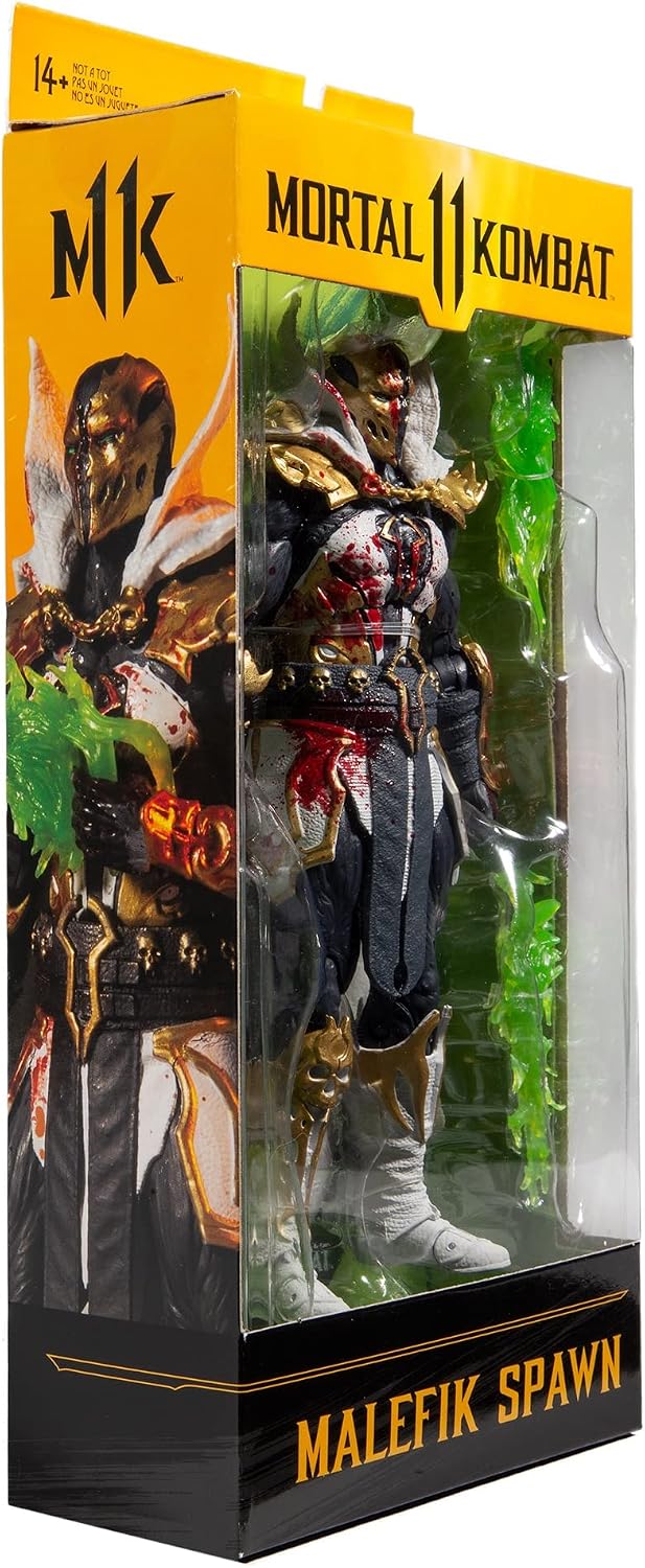 McFarlane Toys Mortal Kombat Malefik Spawn Bloody Disciple 7" Action Figure with Accessories | Mortal Kombat 7 Inch Action Figure Wave 3 - Bloody Malefik Spawn