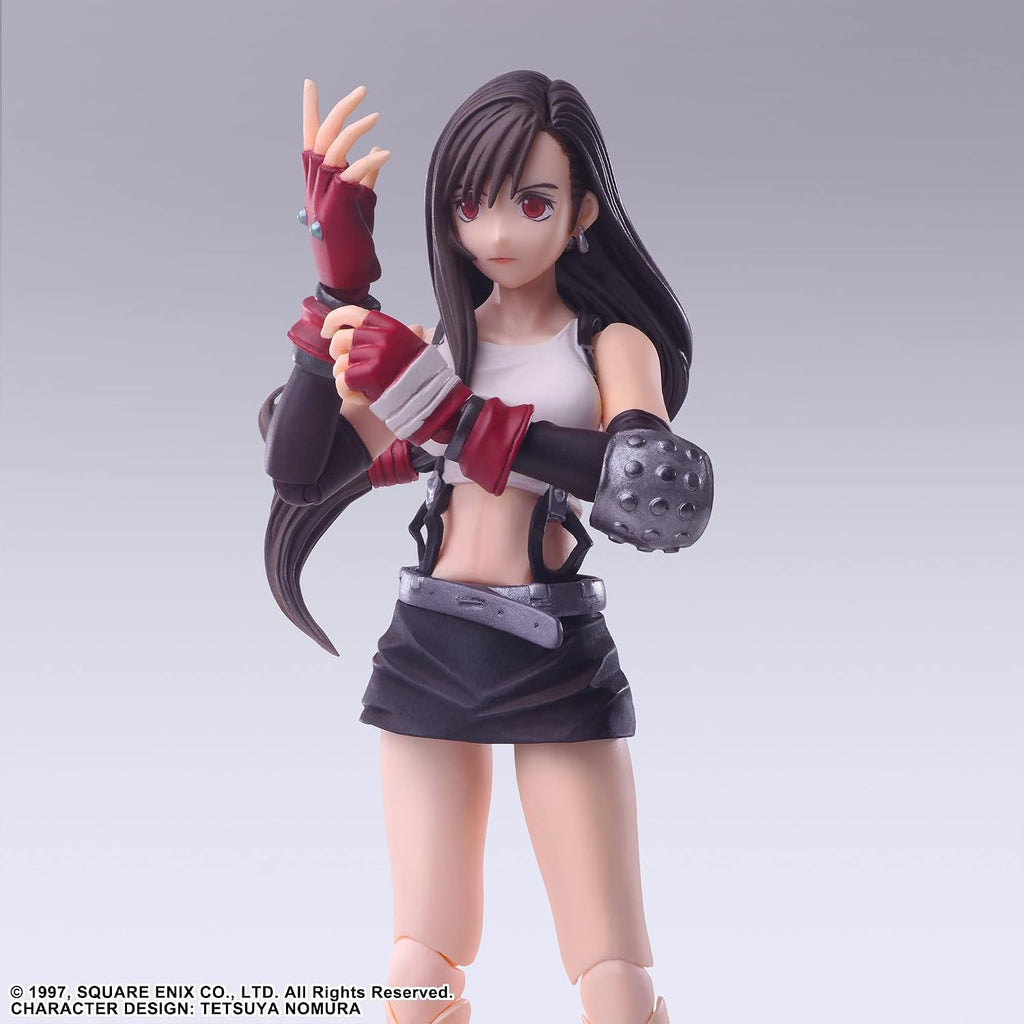 Square Enix Final Fantasy VII Bling Arts Tifa Lockhart PVC Pre-Painted Action Figure, Black, 4988601381734 | Final Fantasy VII 6 Inch Action Figure Bring Arts - Tifa Lockhart Reissue