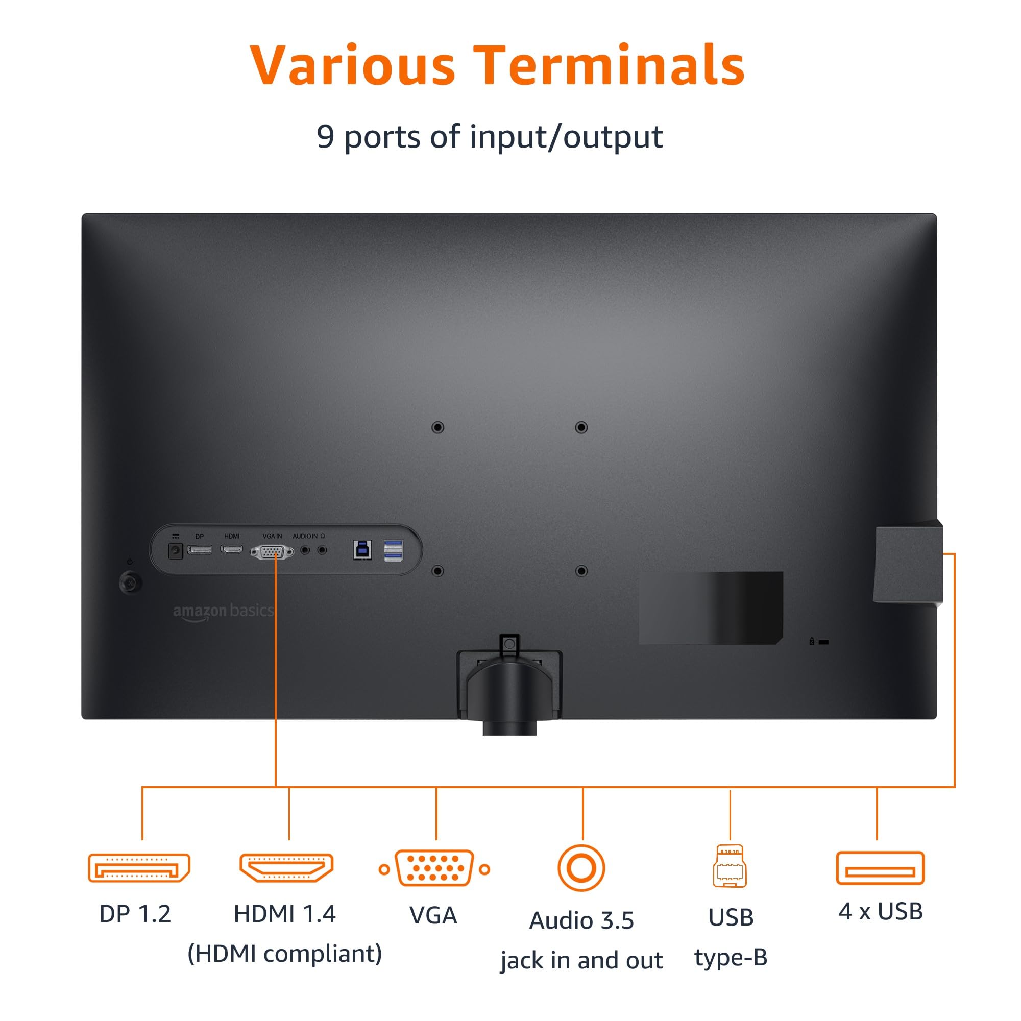 Amazon Basics 27 Inch Monitor, FHD 1080P, 100Hz, IPS, Built-in Speakers, VESA Compatible, USB Ports, Black - Flex Gamingproduct_type