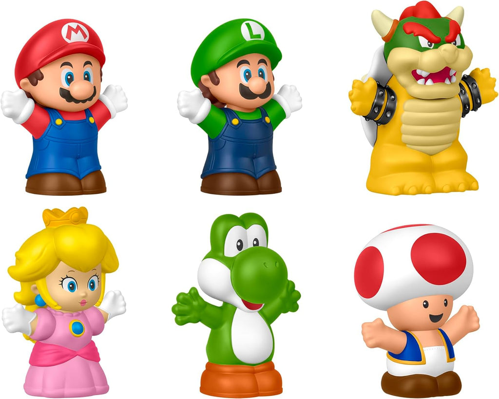 Fisher-Price Little People My Mario 6-Piece Character Figure Set | Pretend Play with Mario, Luigi, Princess Peach, Toad, Yoshi and Bowser figures, Toddlers & Kids Ages 18+ Months - Flex Gamingproduct_type