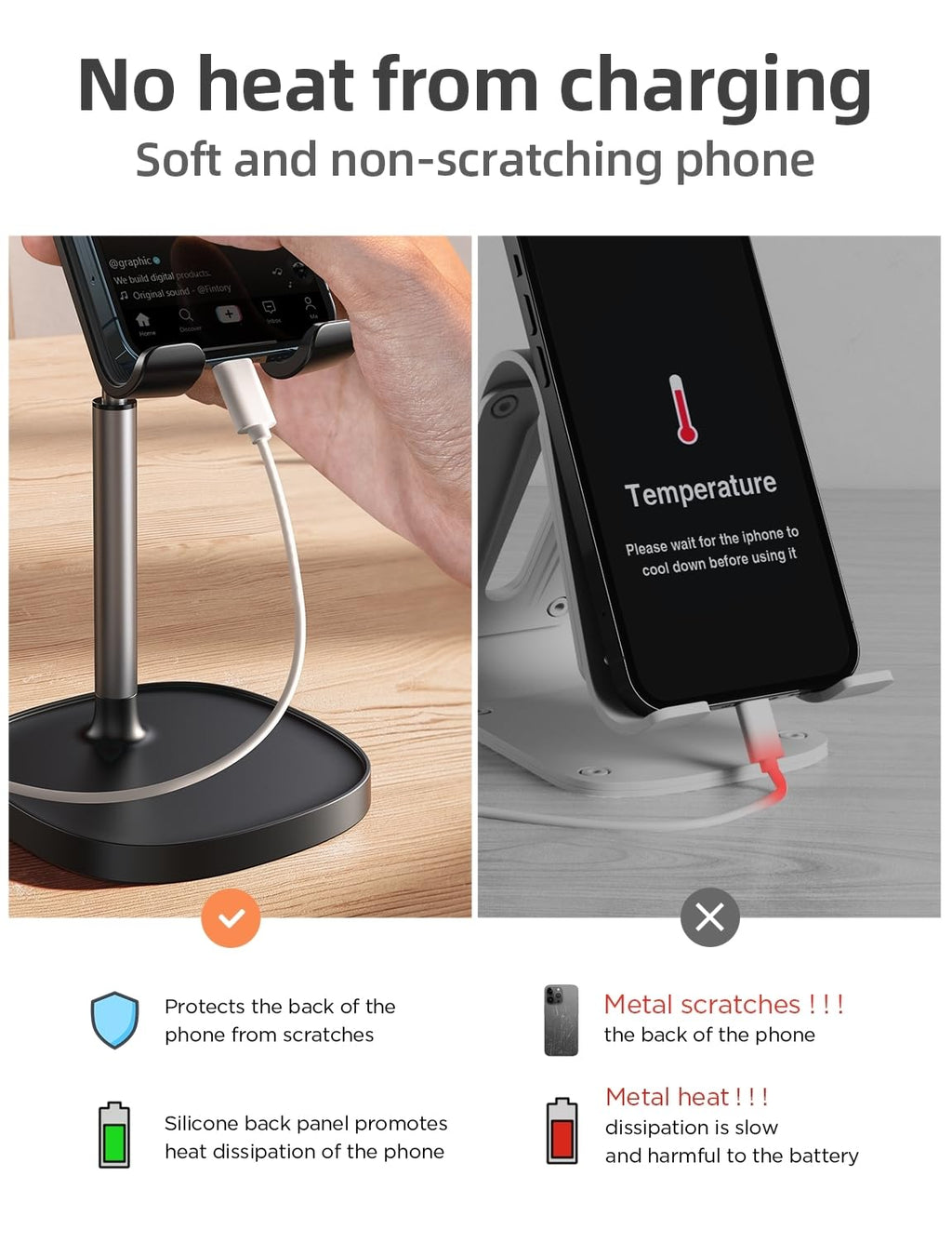 LISEN Cell Phone Stand Phone Holder for Desk Office Decor, Office Desk Accessories Women PC Gaming Essentials iPhone Stand Gadgets Men Gift for Father Fit OtterBox Case Switch iPad Air Tablet 4-10 in - Flex Gamingproduct_type