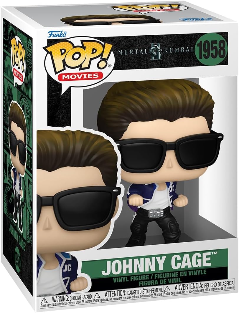 Funko POP! Movies: Mortal Kombat 2 (2025) - Johnny Cage | Official Action/Adventure Merch - Collectable Vinyl Figurine for Shelf Display - Birthday Gift Idea for Fans and Collectors