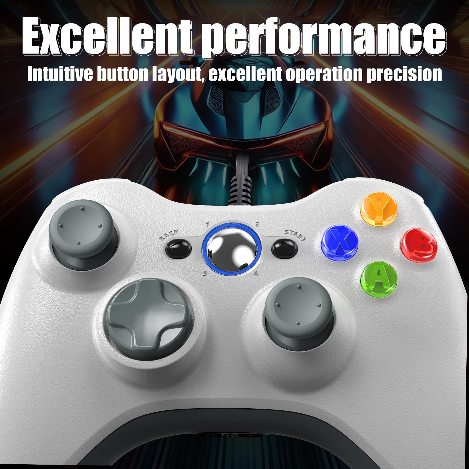 Gamrombo Wireless Controller for Xbox One, Xbox Series X/S, Xbox One X/S, PC, LED Gaming Controller with TURBO,Macro Function,3.5mm Audio Jack - Flex Gamingproduct_type
