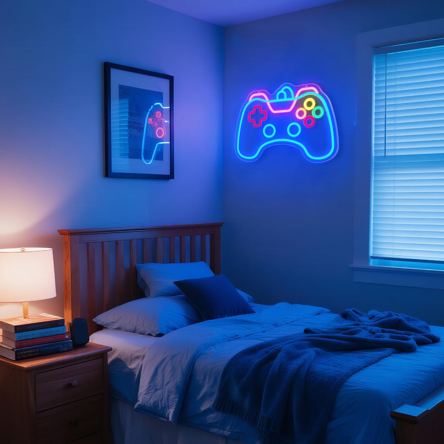 Gamer Mode Neon Sign for Gaming Room Decor, USB Powered LED Wall Light with Dimmer, Cool Gamer Setup Accessories for Bedroom, Streamer Background, Teen Boy Game Room, Man Cave