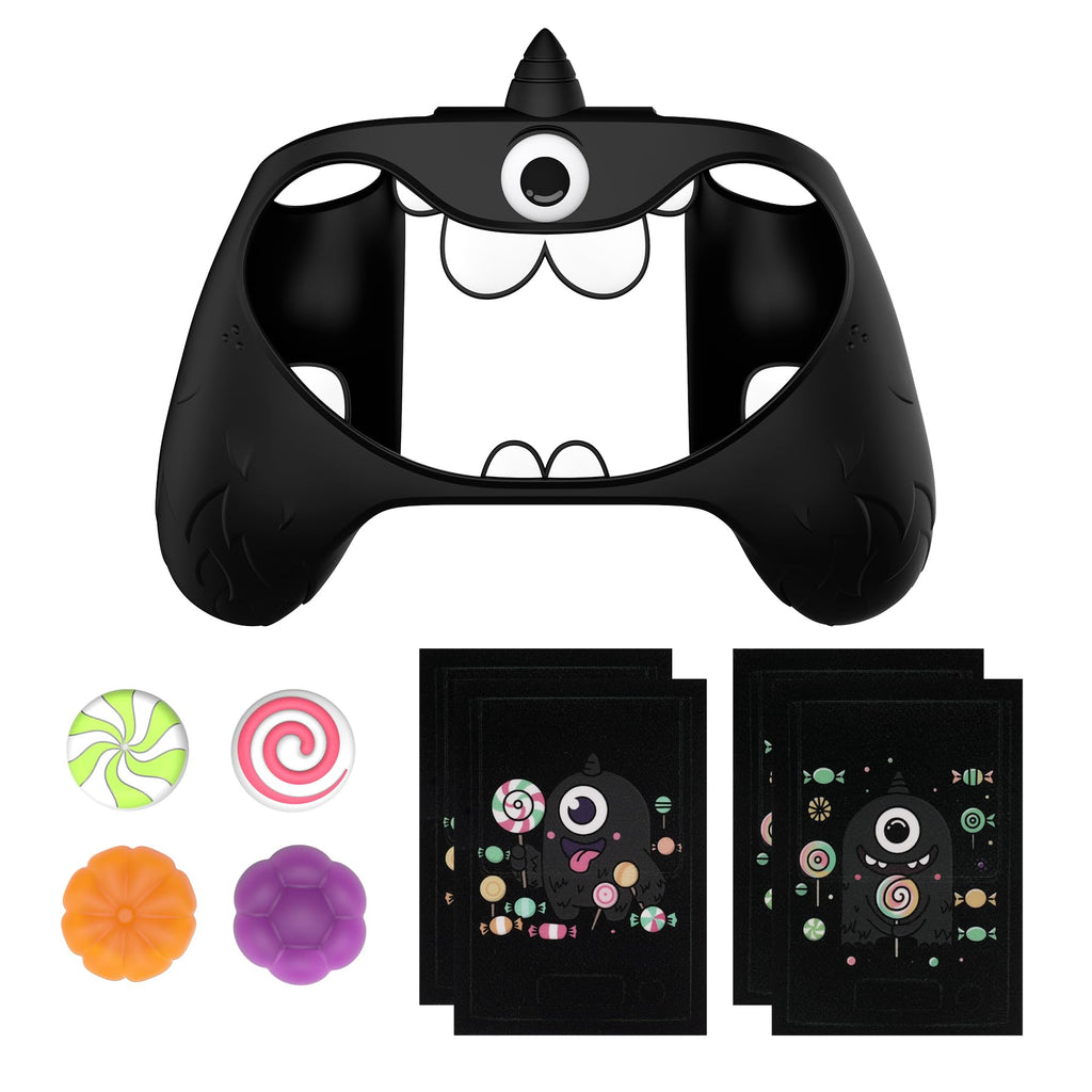 PlayVital MonoEye Monster Controller Skin for Xbox Series X/S - Cute Anti-Slip Silicone Cover Case with 4 Candy Thumb Grip Caps & Stickers, Full Protection Set, Green - Flex Gamingproduct_type