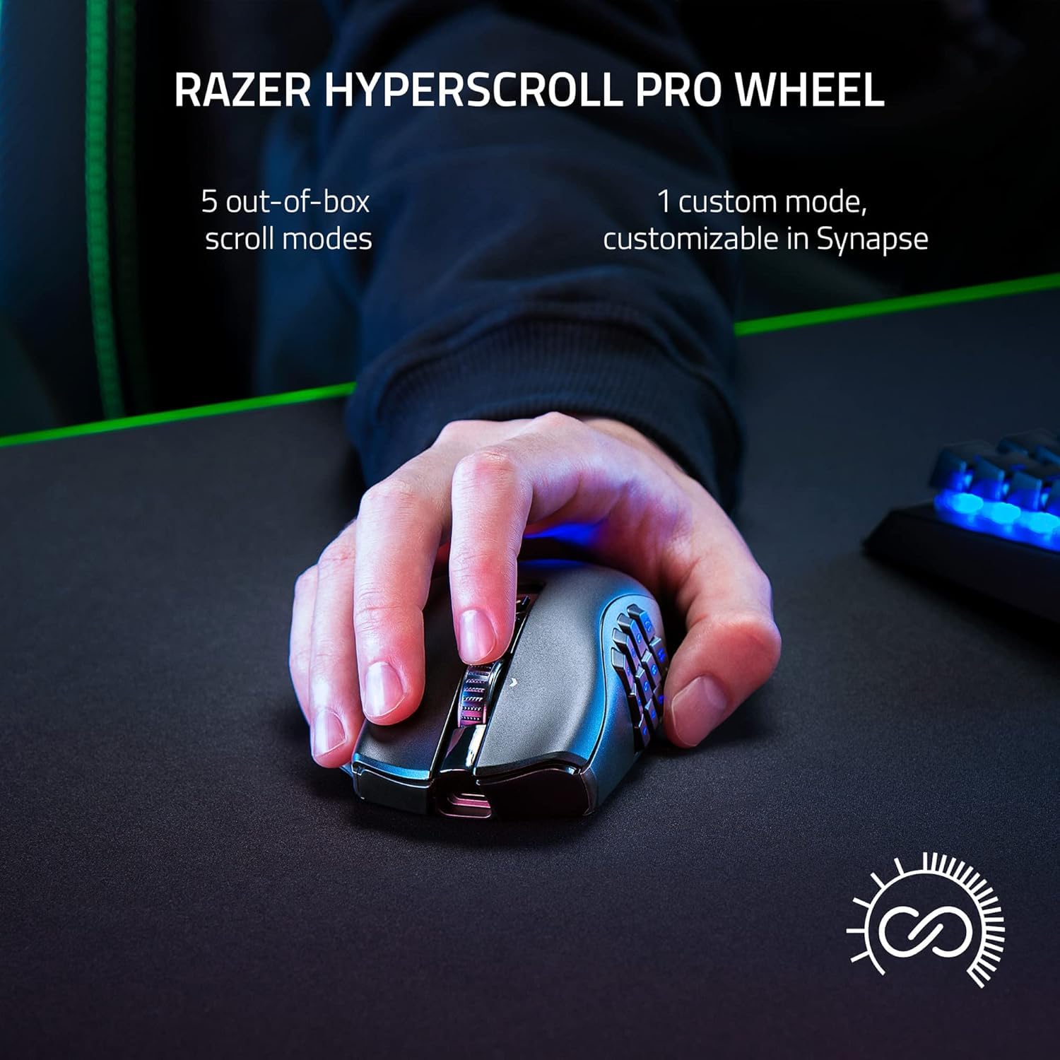 Razer Naga Trinity Gaming Mouse: 16,000 DPI Optical Sensor - Chroma RGB Lighting - Interchangeable Side Plate w/ 2, 7, 12 Button Configurations - Mechanical Switches - Flex Gamingproduct_type