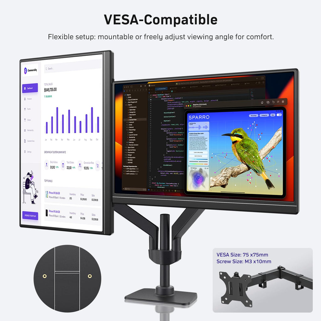 MNN Portable Monitor 15.6inch FHD 1080P 60Hz USB C HDMI Gaming Ultra-Slim IPS Display w/Smart Cover & Speakers,HDR Plug&Play, External Monitor for Laptop PC Phone Mac (15.6'' 1080P) - Flex Gamingproduct_type