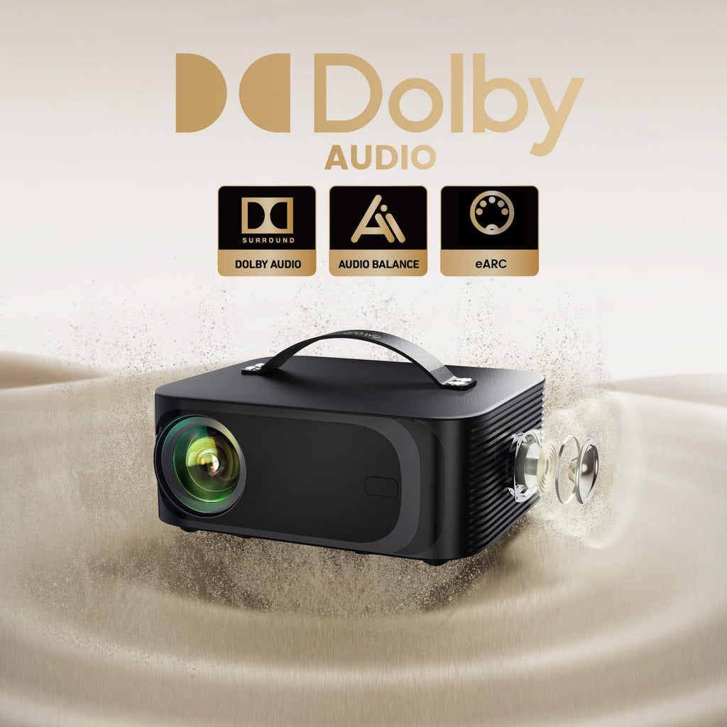 Outdoor-Projector-4K with WiFi and Bluetooth: [3000 Brightness/50W DoIby/Built-in APPs] Portable-Projector Smart OS 2.0&AI Auto Focus, ONOAYO Movie Proyector Compatible with Netflix/YouTube/PrimeVideo - Flex Gamingproduct_type