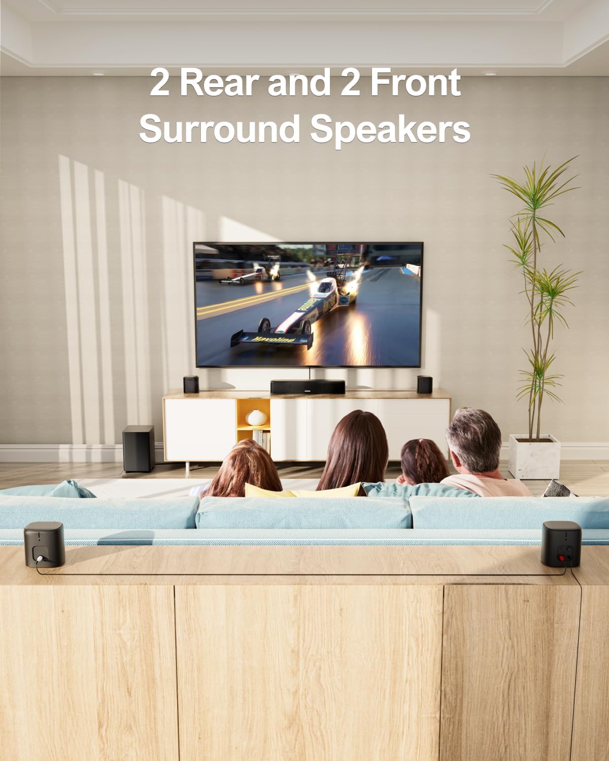 ULTIMEA 7.1ch Sound Bar with Subwoofer, 330W Peak Power, Virtual Surround Sound System for Smart TV, Home Theater Soundbar with 4 Surround Speakers, App Control, Opt/AUX/BT, Aura A40 (2026 Upgraded) - Flex Gamingproduct_type