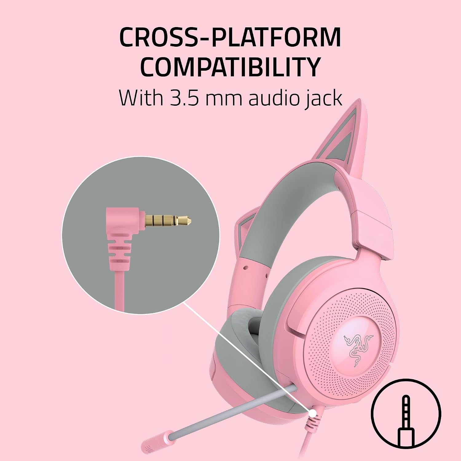Razer Kraken Kitty V3 X Wired Gaming Headset – 3 Colors