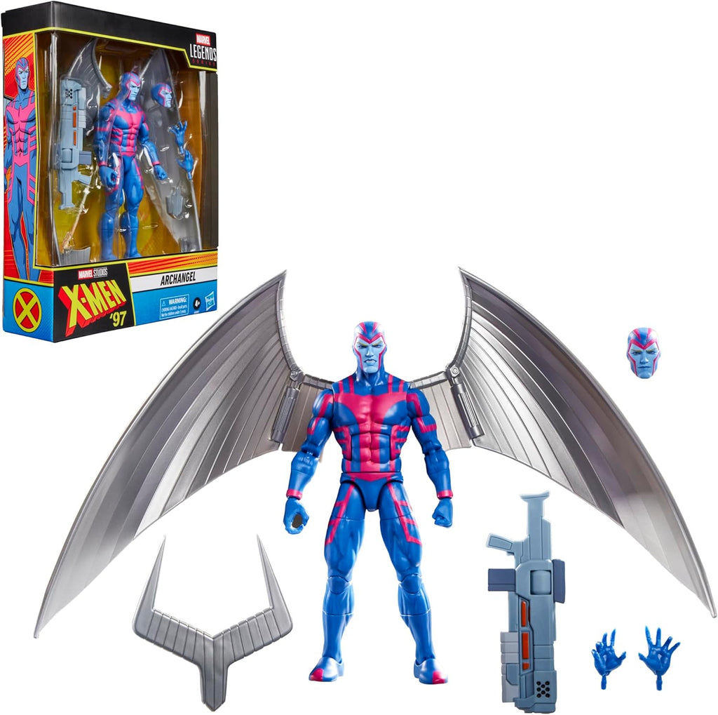 Marvel Legends Series Archangel 6" Action Figure X-Men '97 | Marvel Legends Retro 6 Inch Action Figure X-Men '97 Deluxe - Archangel