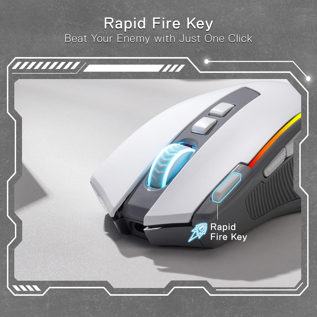 Redragon M612 Predator RGB Gaming Mouse, 8000 DPI Wired Optical Mouse with 11 Programmable Buttons & 5 Backlit Modes, Software Supports DIY Keybinds Rapid Fire Button - Flex Gamingproduct_type