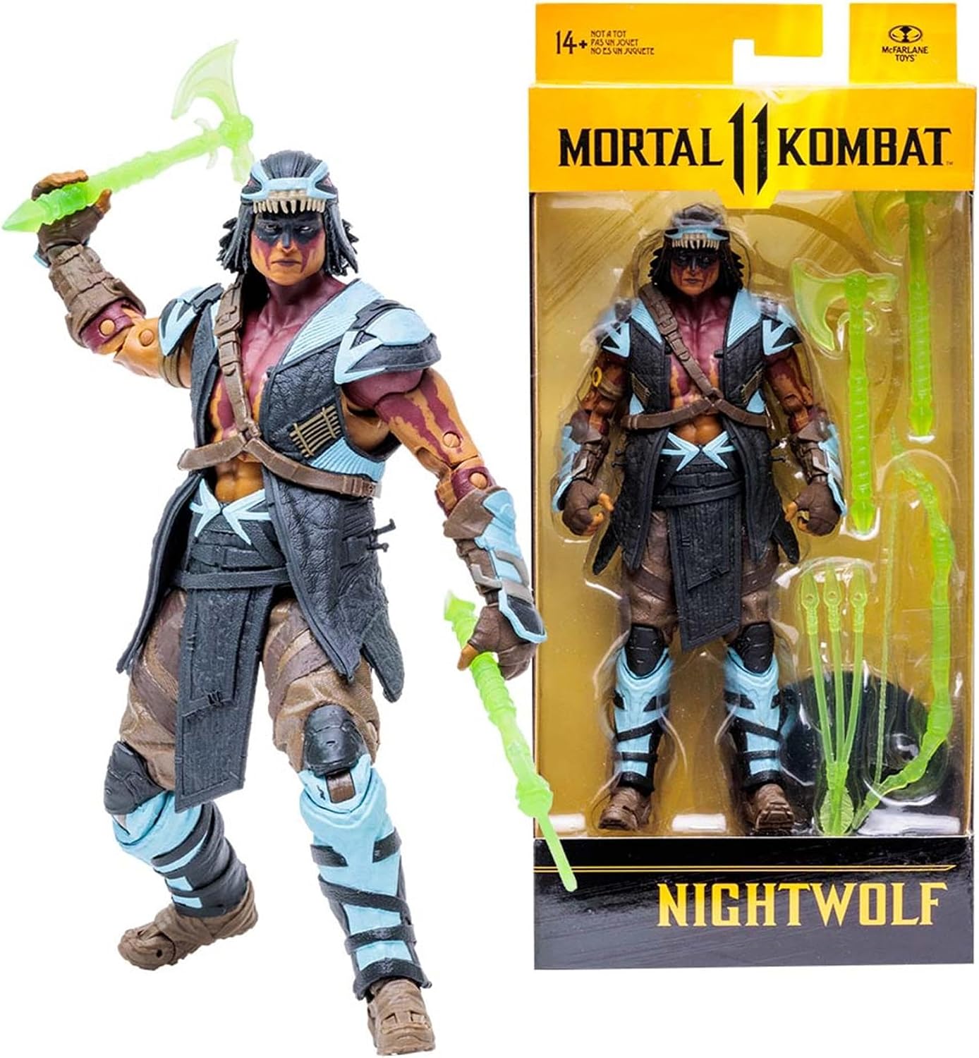 McFarlane - Mortal Kombat 7" Figures Wave 9 - Nightwolf | Mortal Kombat 7 Inch Action Figure Wave 9 - Nightwolf